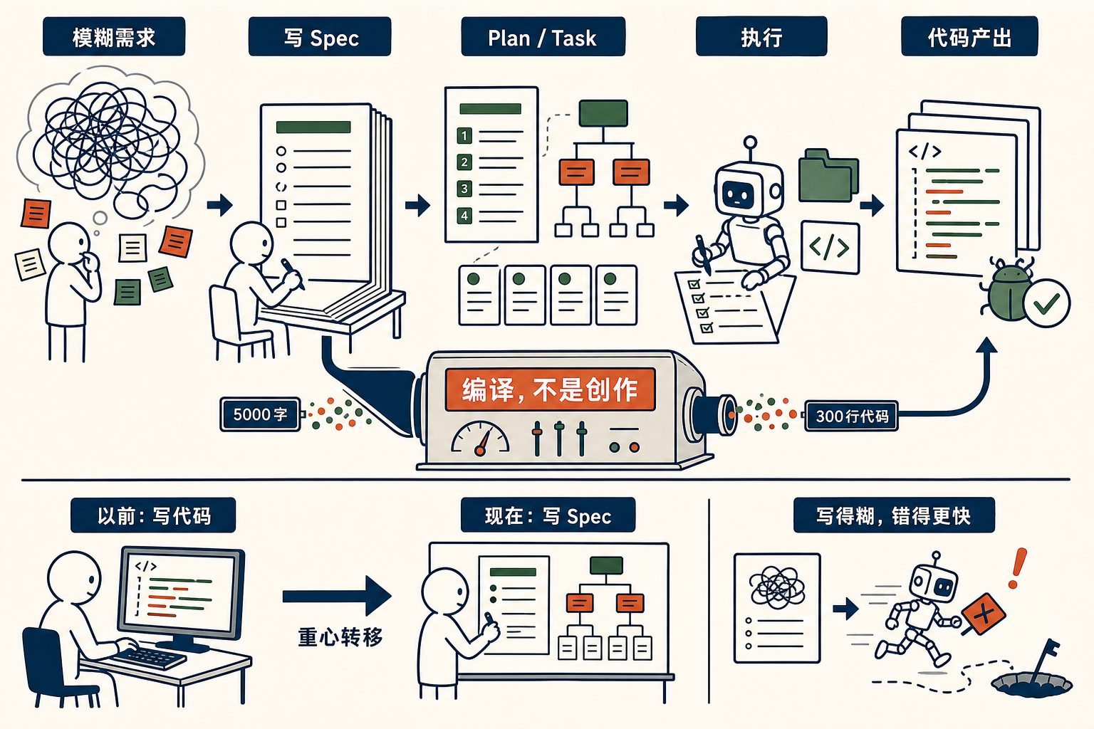 5000 字的 spec 编译成 300 行代码