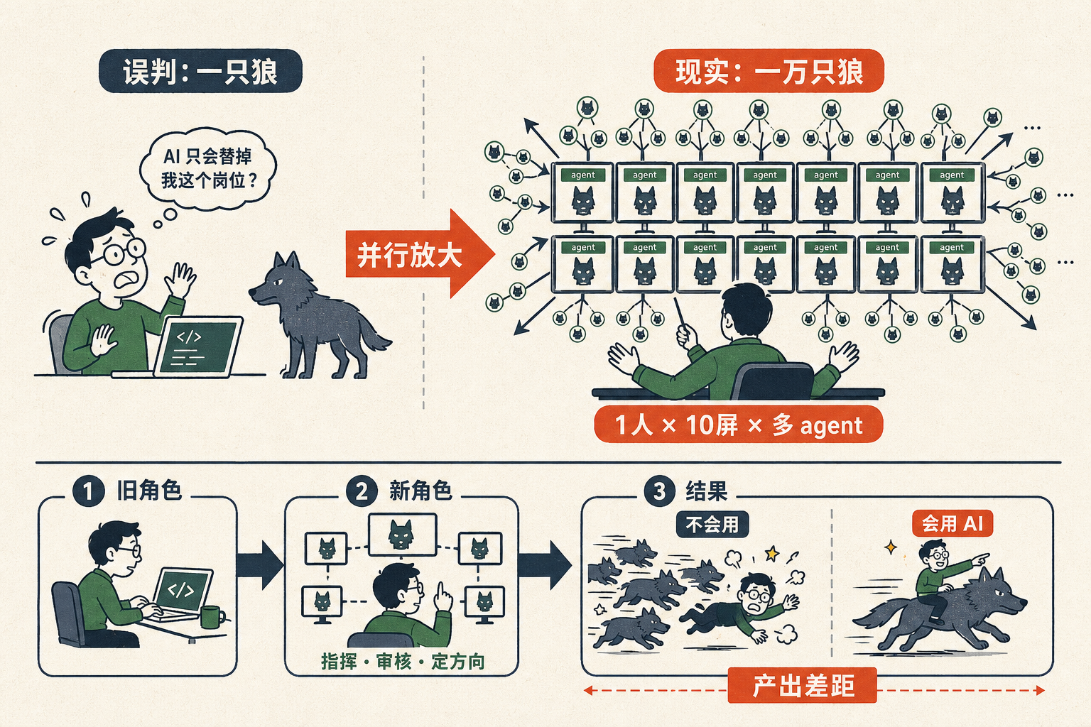 一只狼 vs 一万只狼